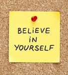 Believe in yourself reminder note